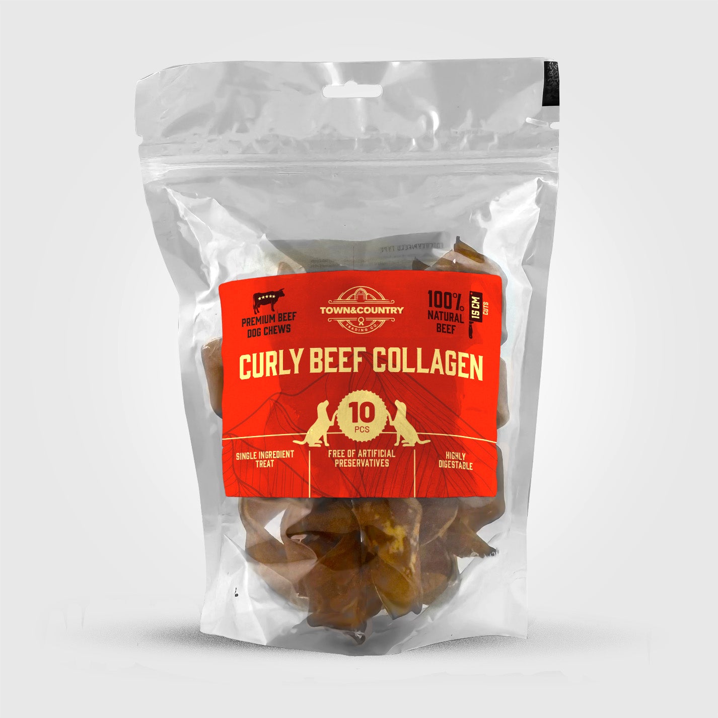 Curly Beef Collagen 30 CM | 5-pack