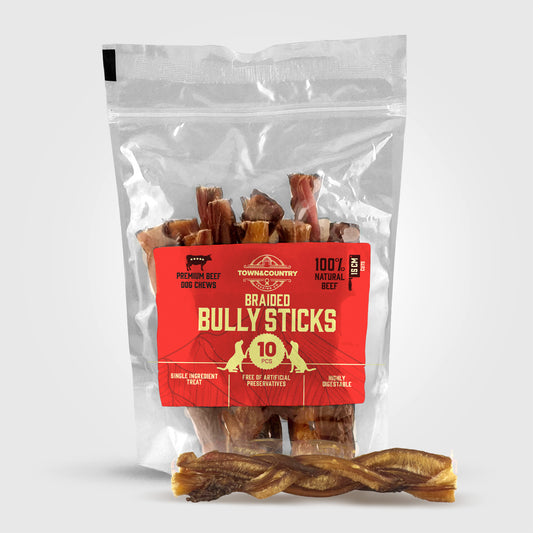 Braided Bully Stick 15 CM | 10-pack