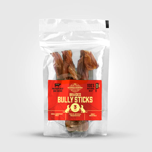 Braided Bully Stick 15 CM | 3-pack