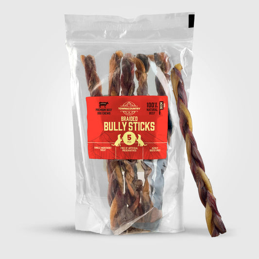 Braided Bully Stick 30 CM | 5-pack